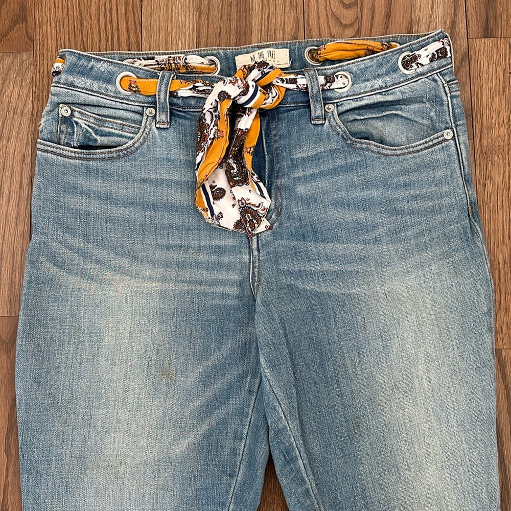 We The Free Jeans with Pattern Belt